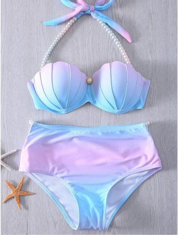 Pastel Seashell Summer Bikini