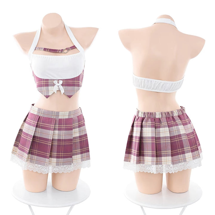 Sexy Pleated School Uniform Outfit