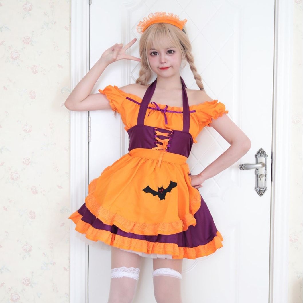 Halloween Night Bat Maid Dress
