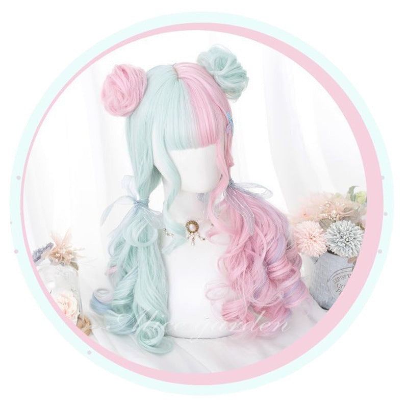 "Pastel Macaron" Curly Long Wig