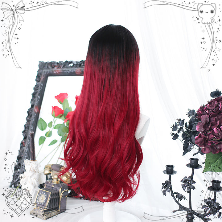 "Bloody Nightmare" Red Wavy Long Wig
