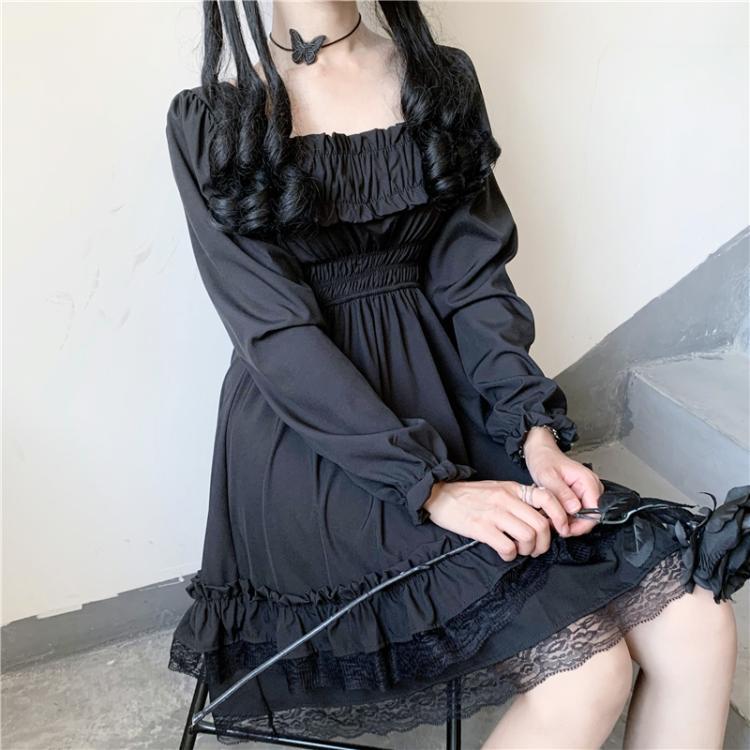 Black Lace Lolita Dress
