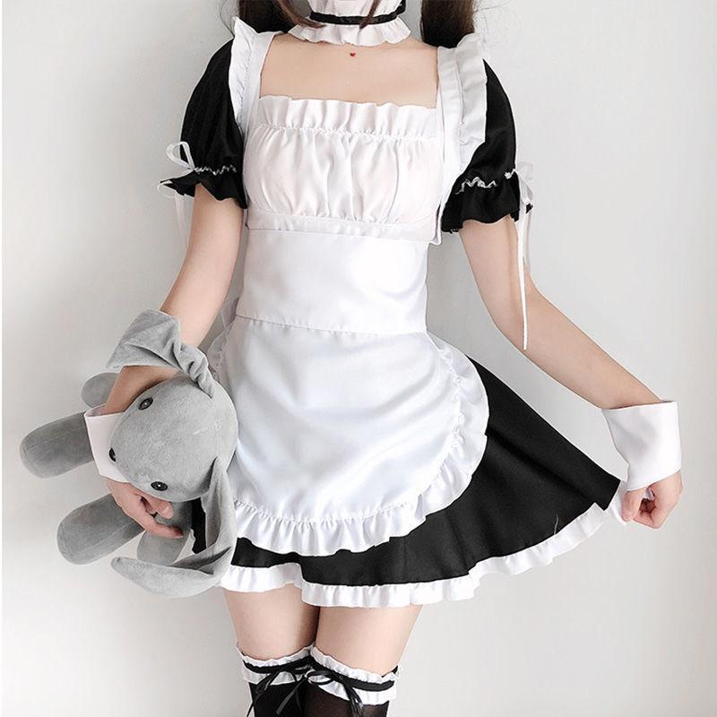 Black White Café Maid Dress SD01334