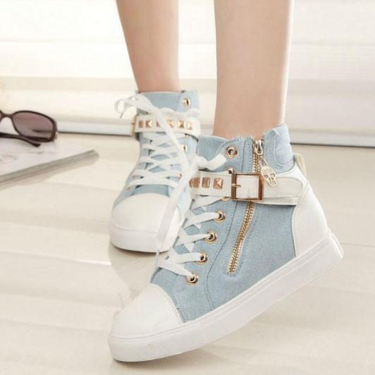 Blue Straps Studs Sneakers Shoes SD02311