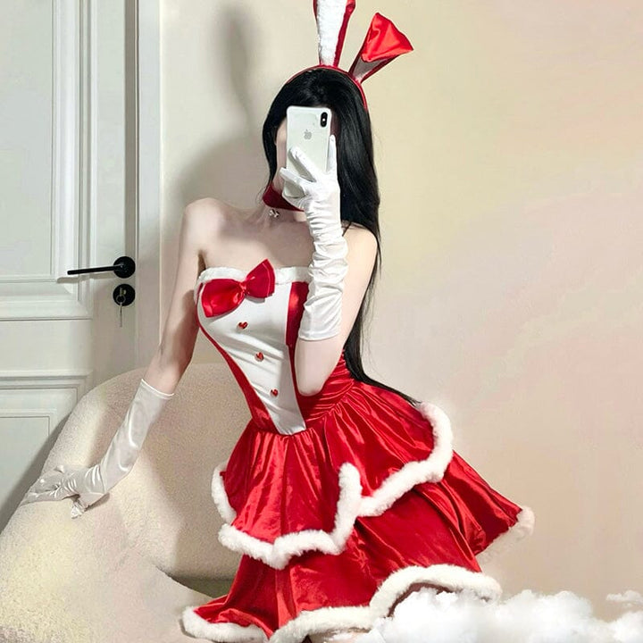 Christmas Bunny Double Skirt Dress SD02149