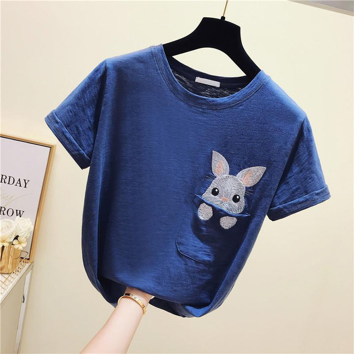 Bunny Pocket T-Shirt SD00949 - SYNDROME - Cute Kawaii Harajuku Street Fashion Store