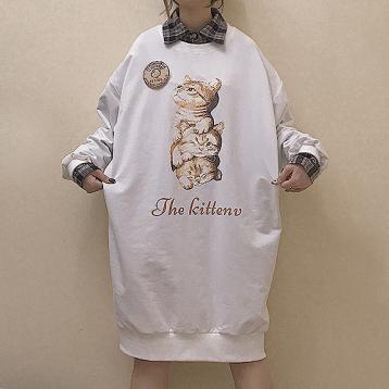 The Kitten Loose Sweater Dress SD00590 - SYNDROME - Cute Kawaii Harajuku Street Fashion Store