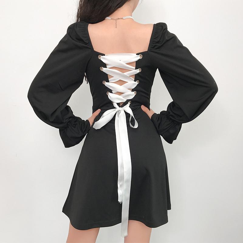 Ribbon Slim Dress SD01702 - SYNDROME - Cute Kawaii Harajuku Street Fashion Store