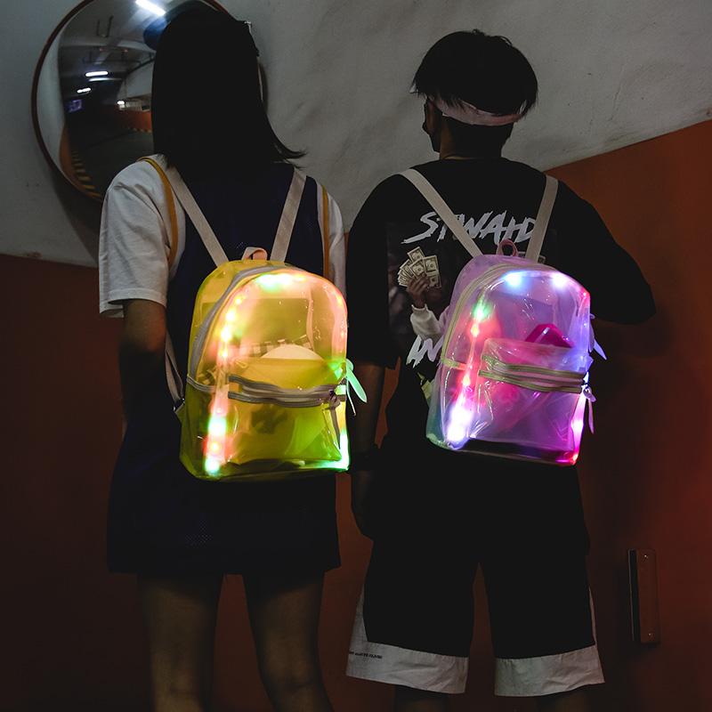 Transparent Led Backpack SD01670 - SYNDROME - Cute Kawaii Harajuku Street Fashion Store