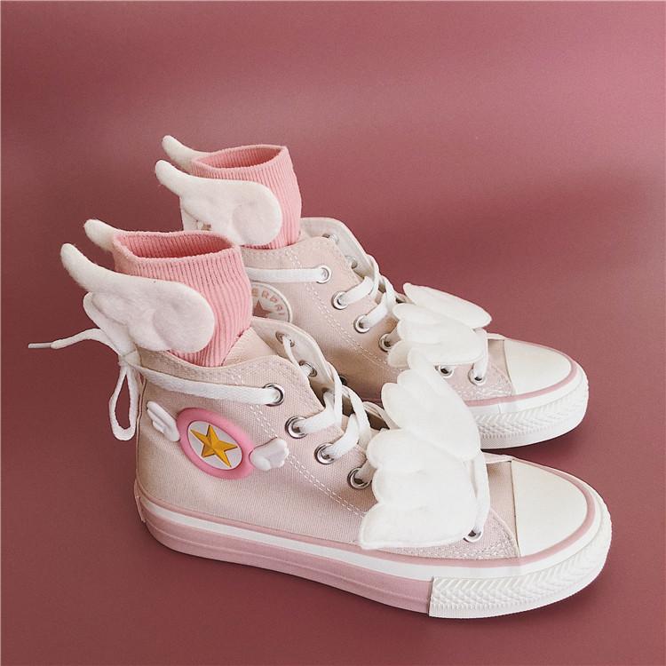 Pink Star Sneakers Platform Shoes Harajuku Women Shoe -  Finland