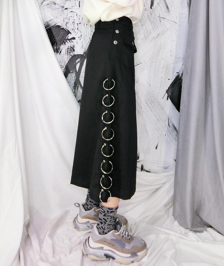 Punk Rings Long Skirt SD00462 - SYNDROME - Cute Kawaii Harajuku Street Fashion Store