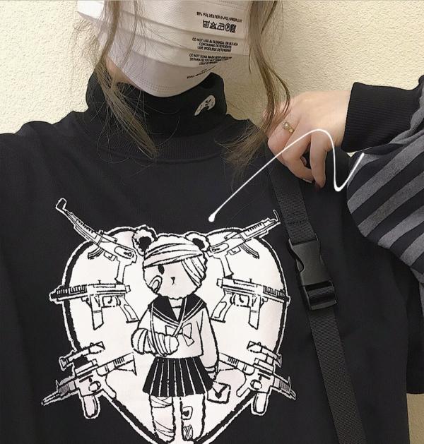 Machine Gun Bear Sweater SD00068 - SYNDROME - Cute Kawaii Harajuku Street Fashion Store