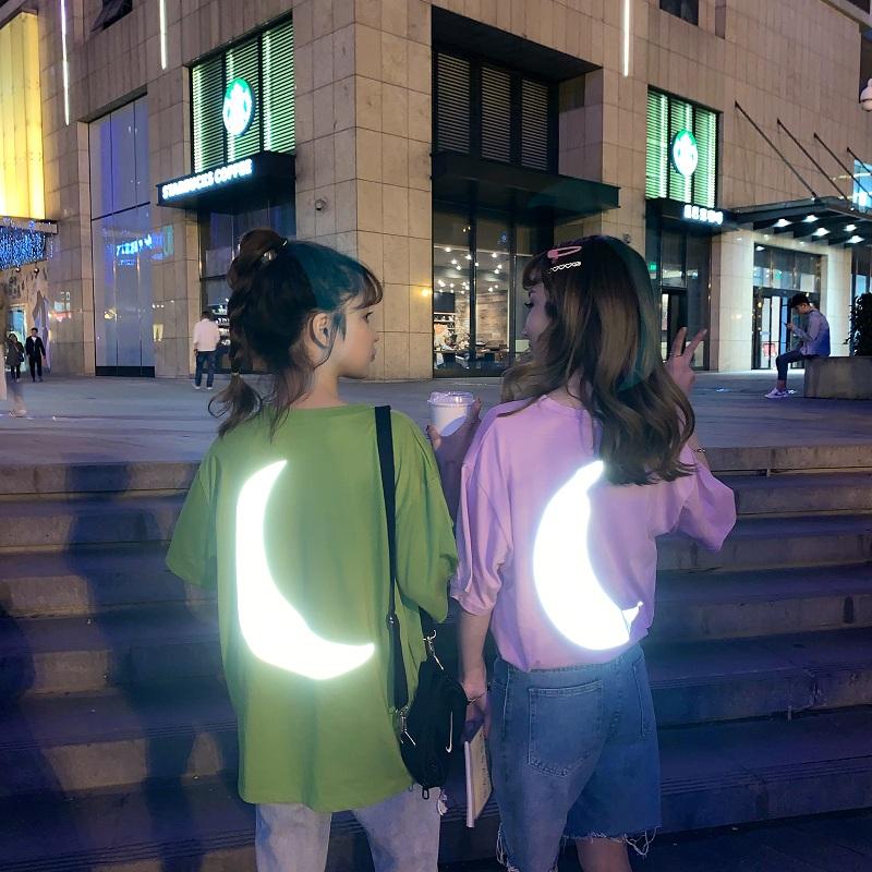 Reflective Moon T-shirt SD01117 - SYNDROME - Cute Kawaii Harajuku Street Fashion Store
