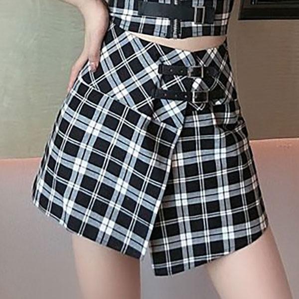 Retro Plaid Strap Matching Crop Top and Skirt SD00129 - SYNDROME - Cute Kawaii Harajuku Street Fashion Store