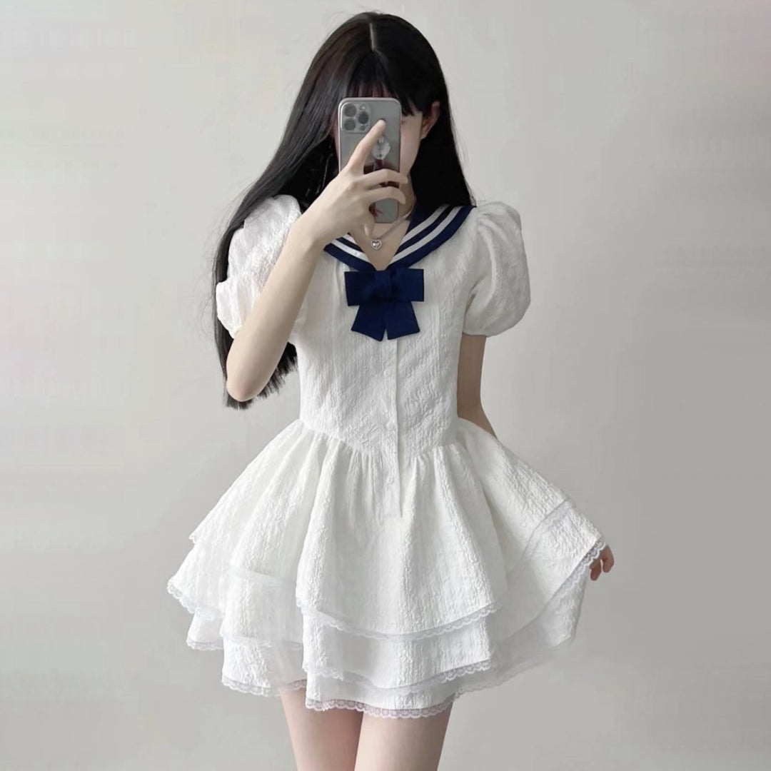 Summer Sailor White Dress SD01868