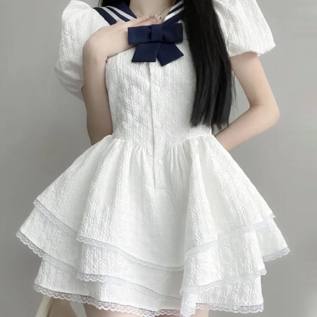 Summer Sailor White Dress SD01868