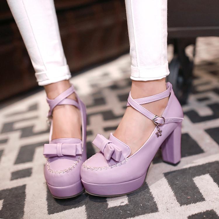 Cute on sale purple heels