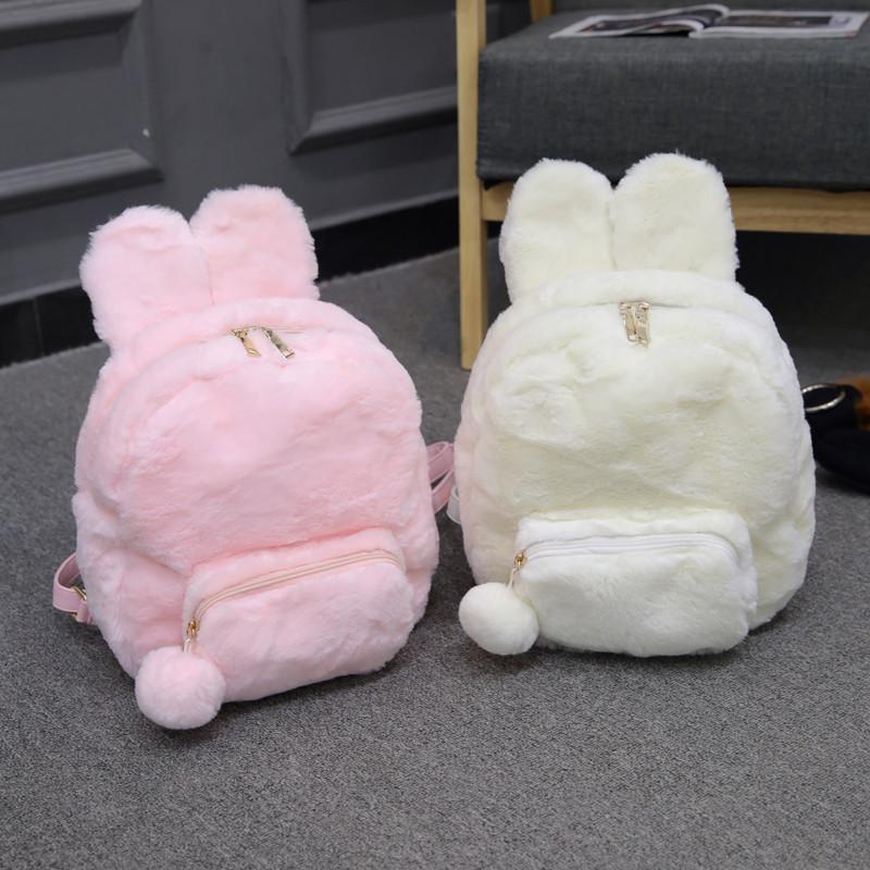 Cuddly Bunny Plush Backpack - One Size