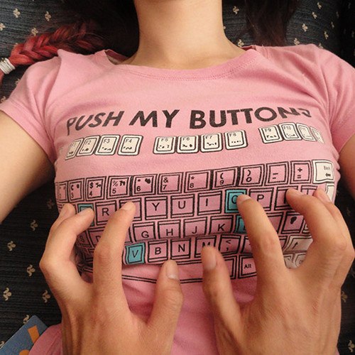 Japanese Kawaii Summer Push My Buttons T-shirt SD00507 – SYNDROME