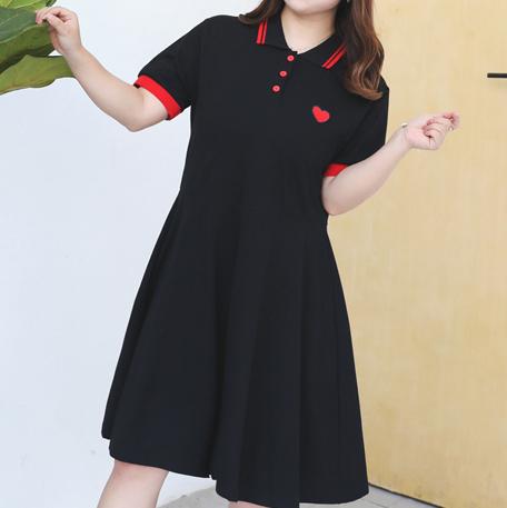 Polo Heart Embroidered Dress SD00384 - SYNDROME - Cute Kawaii Harajuku Street Fashion Store