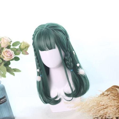 Dark Green Gradient Short Wig SD00218 - SYNDROME - Cute Kawaii Harajuku Street Fashion Store
