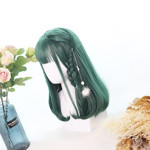 Dark Green Gradient Short Wig SD00218 - SYNDROME - Cute Kawaii Harajuku Street Fashion Store