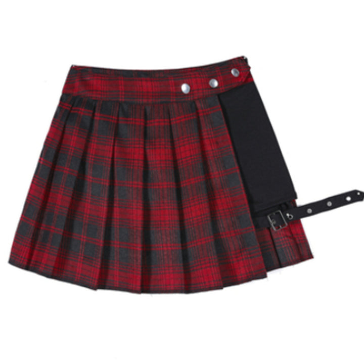 K-Pop Plaid Half Skirt Shorts