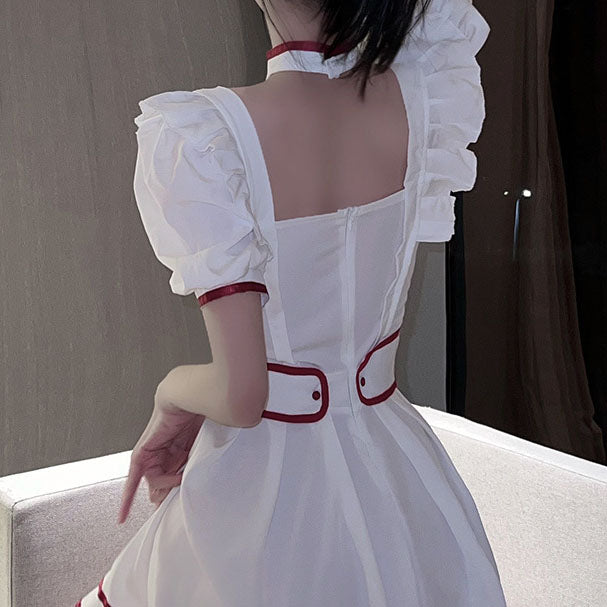 Halloween Ruffle Maid Nurse Dress