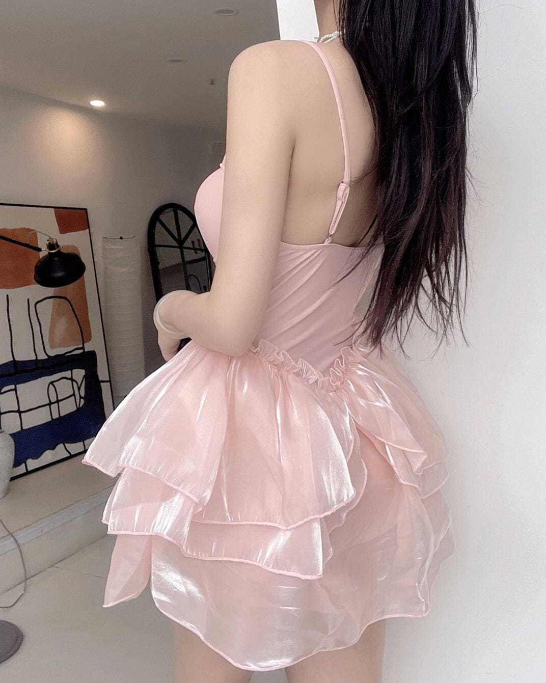 Korean Slim Tutu Skirt Corset Lace Dress