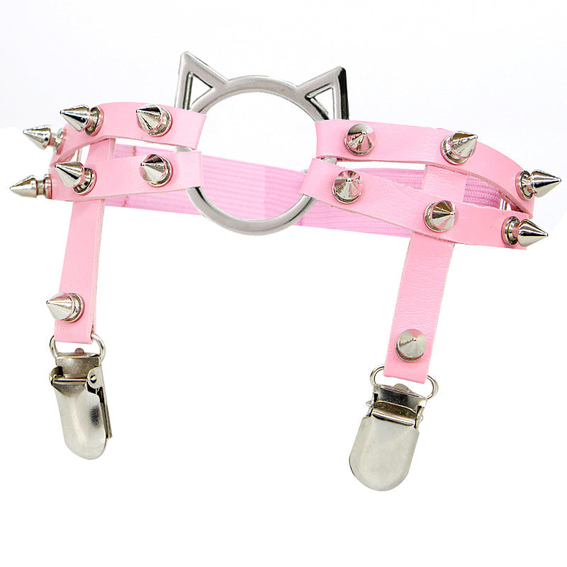 Neko Studs Leg Garter – SYNDROME - Cute Kawaii Harajuku Street Fashion Store