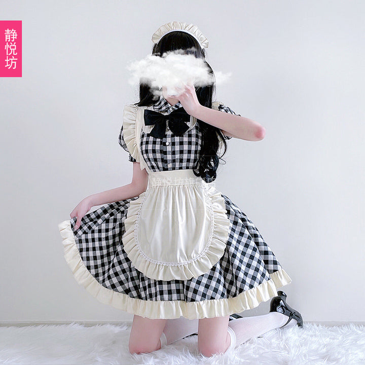 Plaid Lolita Maid Dress