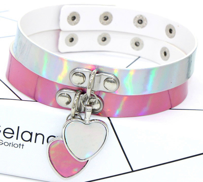Holographic Heart Collar