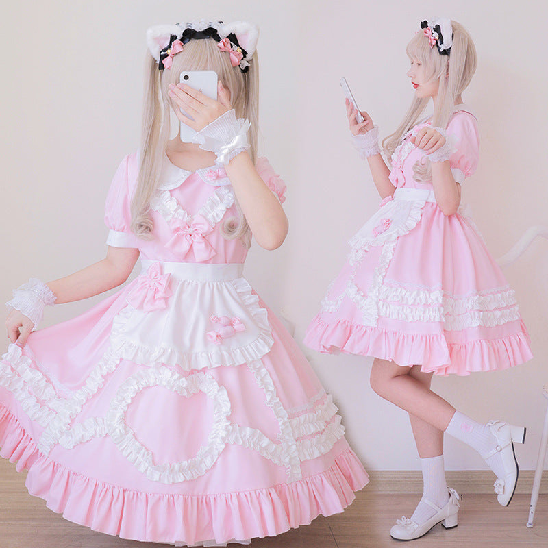 Pink Ruffle Barbie Maid Dress