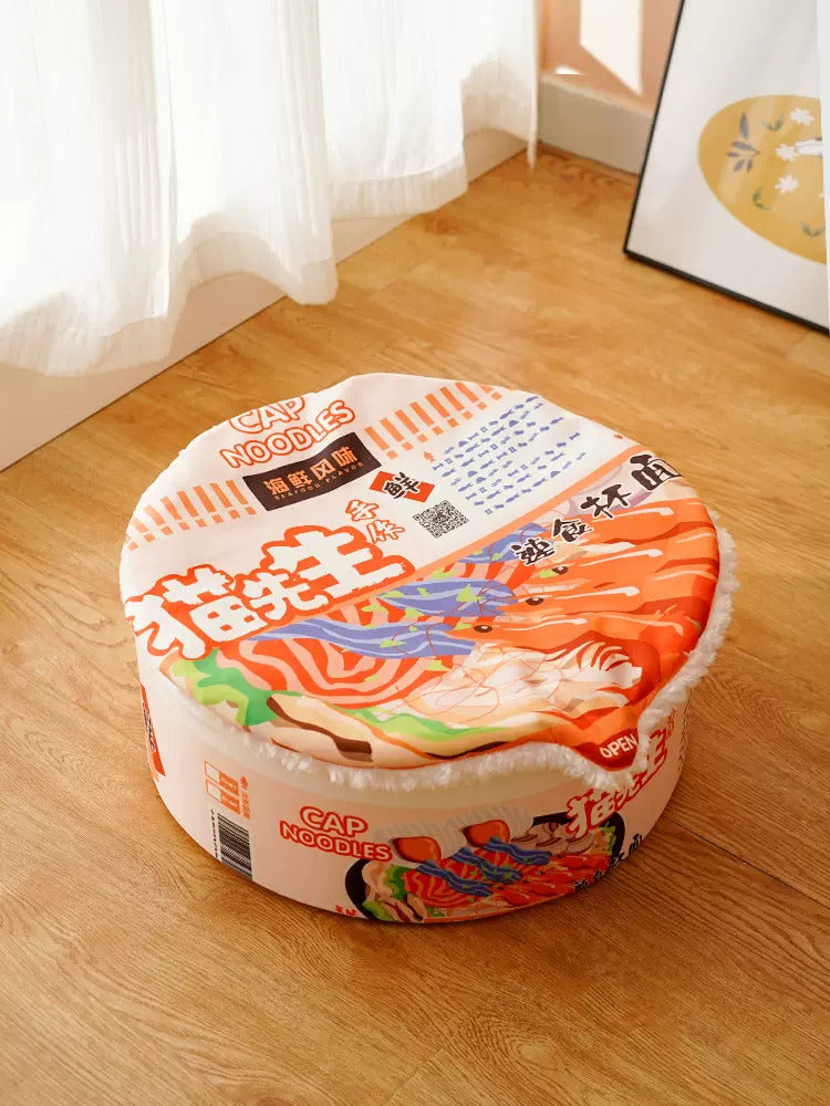 Cute Japanese Noodle Cup Cat Bed