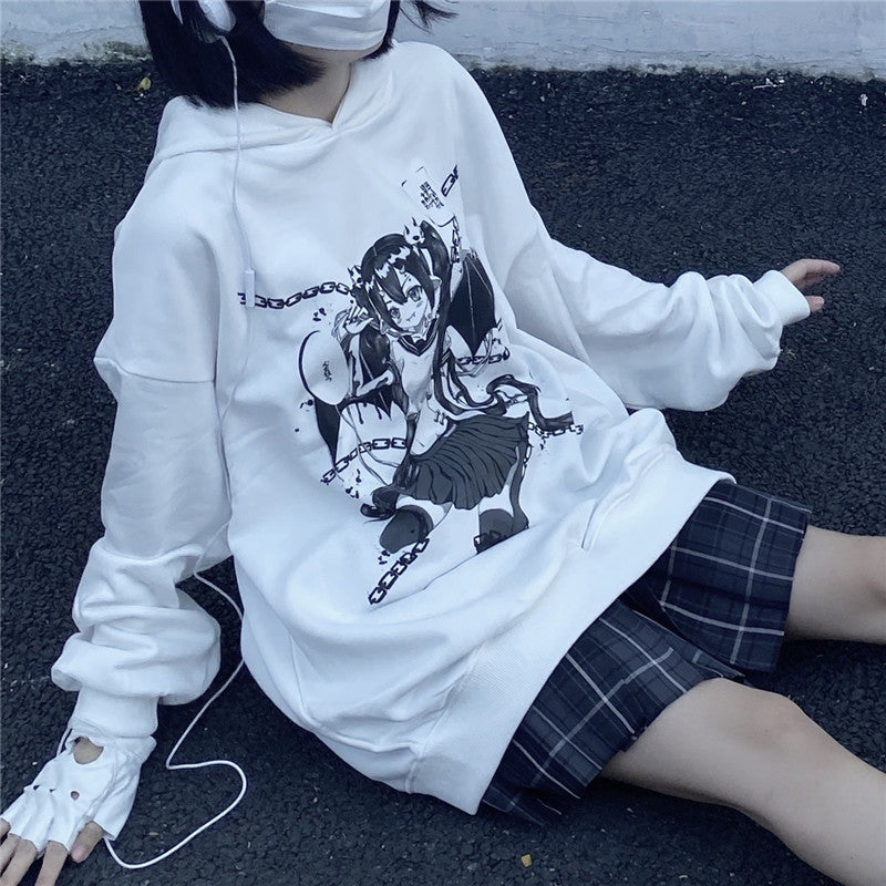 Japanese Dark Devil Girl Hoodie