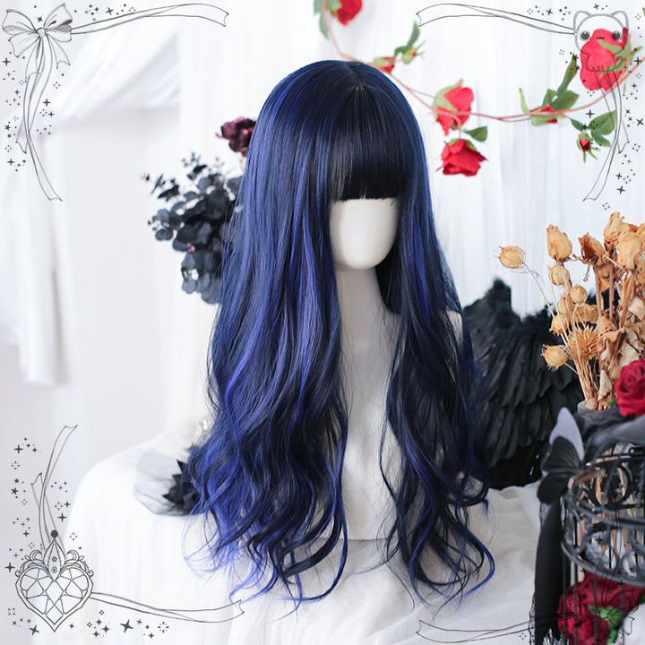 Black & Purple Wavy Lolita Long Wig