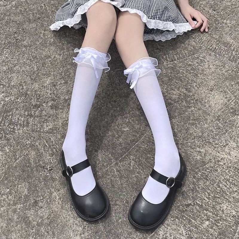Japanese Sweet Mesh Ruffle Socks