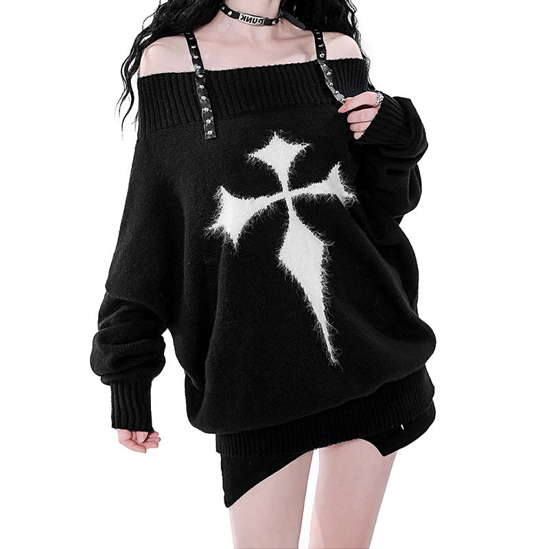 Loose Cross Winter Oversize Sweater