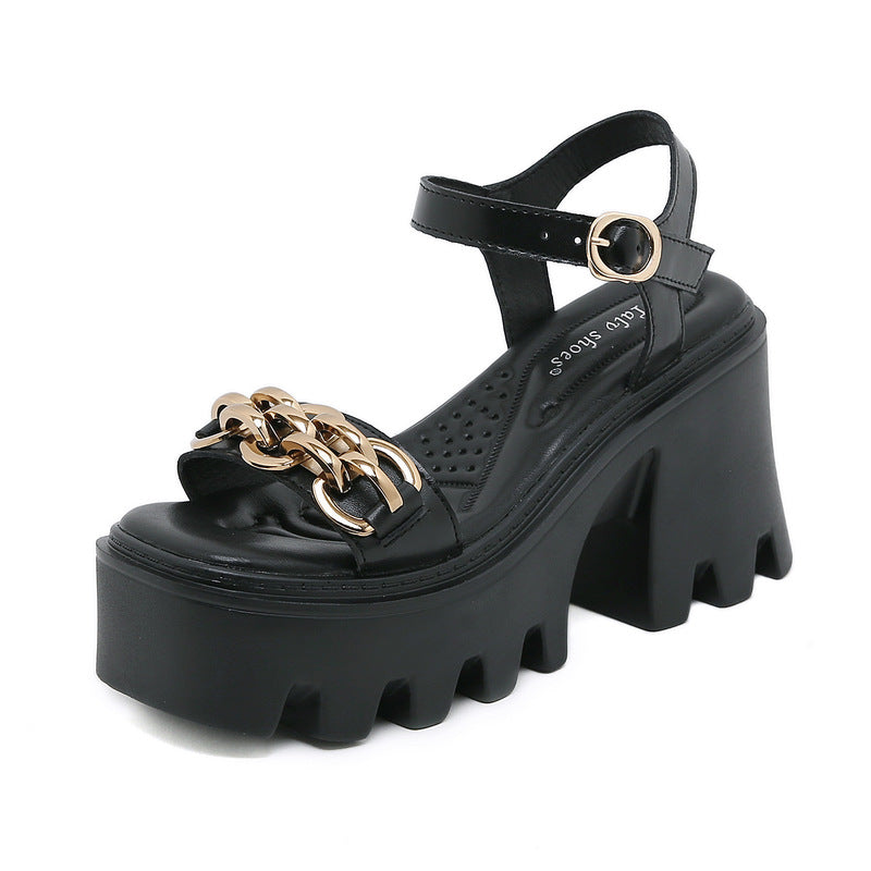 Chain High-heeled Sandals
