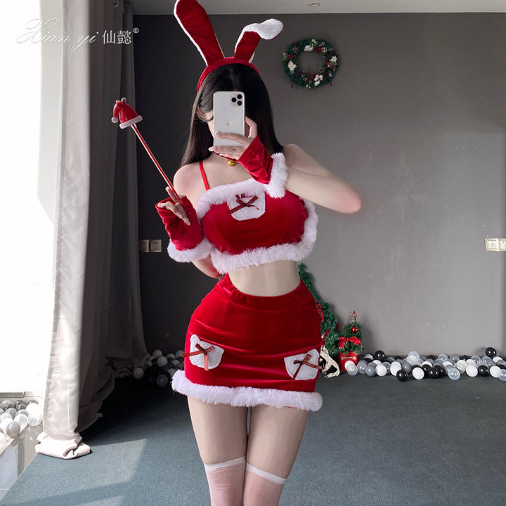 Christmas Bunny Girl Night Date Outfit