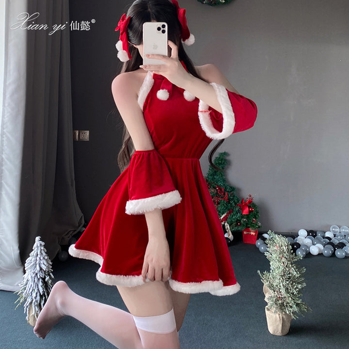 Christmas Princess Girl Velvet Dress
