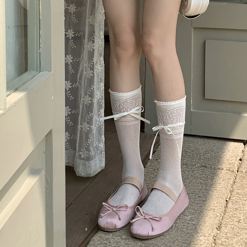 Lolita Lace Ribbon Bow Socks