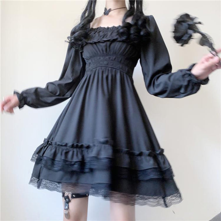 Black Lace Lolita Dress