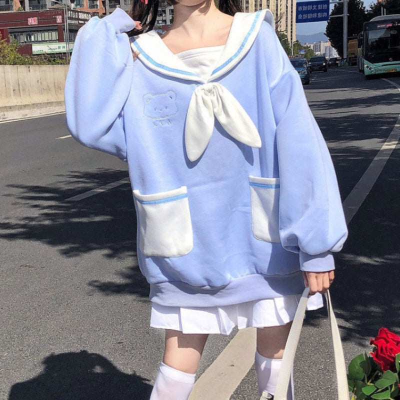 Kawaii Bear Sailor Sweater