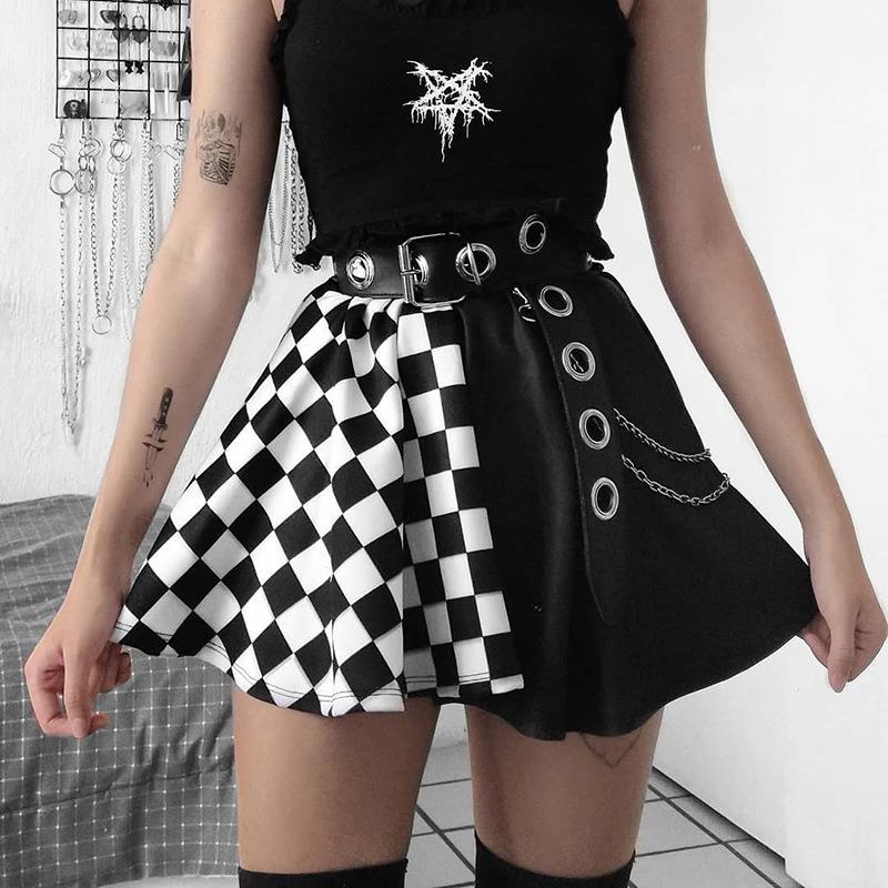 Half Checkered Skirt