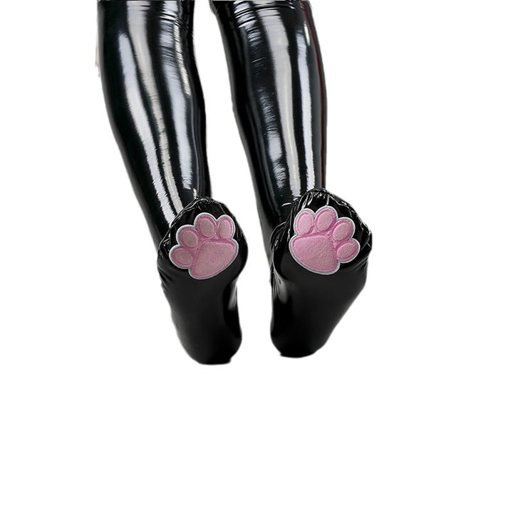 Glossy Cat Pawns Tights
