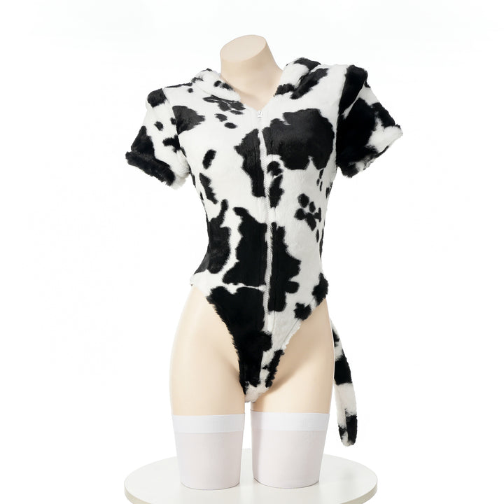 Sexy Cow Bodysuit Hoodie Pajama