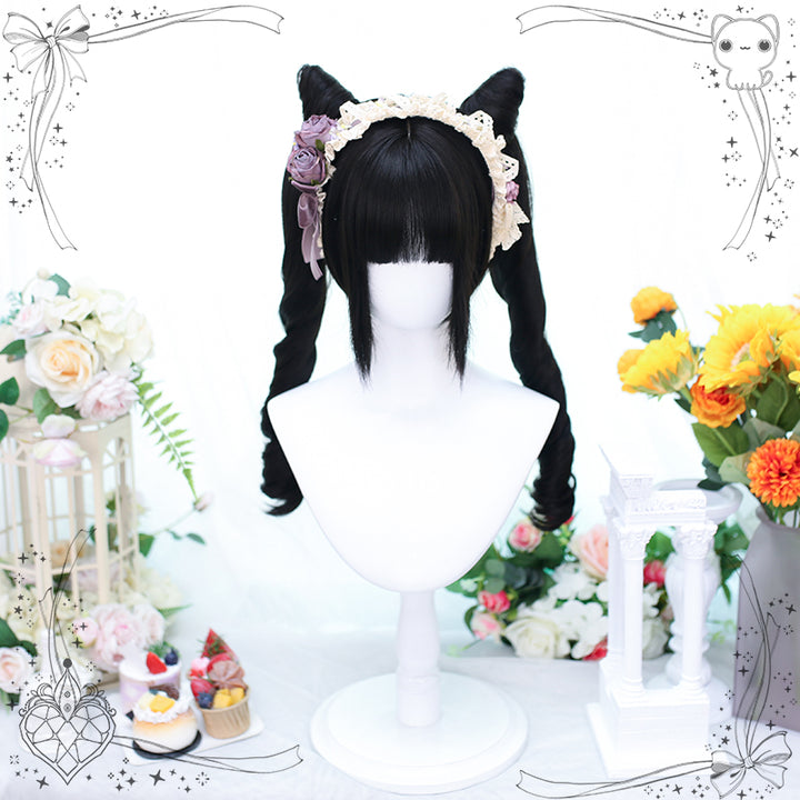 Harajuku Lolita Black Ponytail Wig