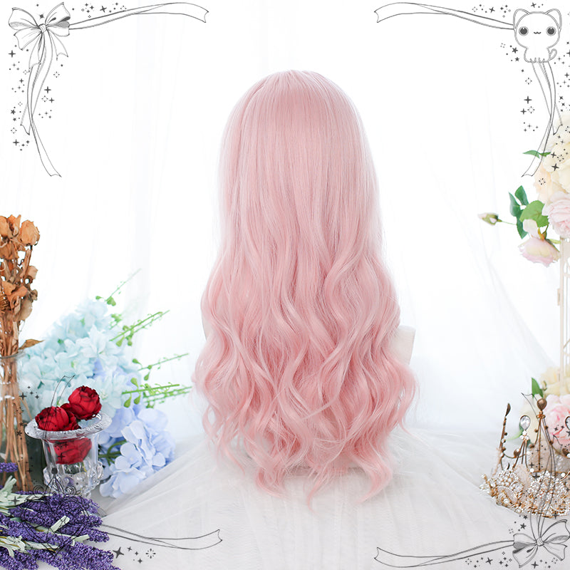Light Pink Wavy Lolita Long Wig