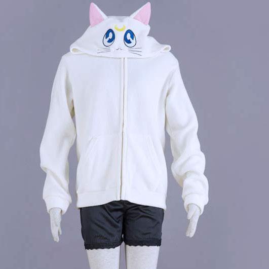 Luna and Artemis Sailor Moon Hoodie Sweater